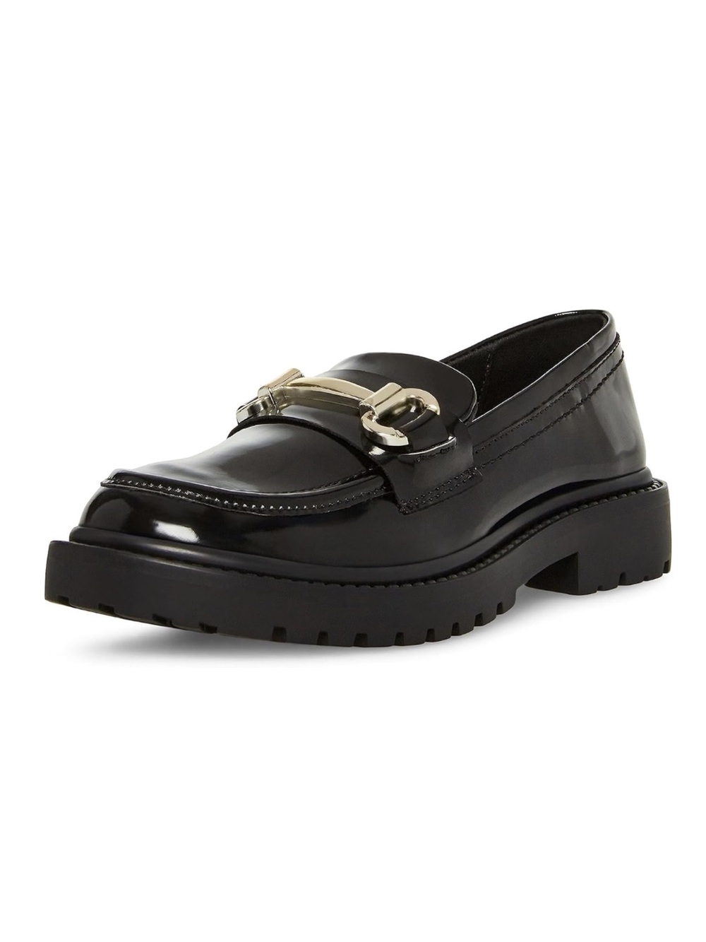 Steve Madden Girls Shoes Lando Loafer in Black Patent Size 2